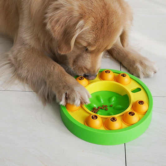 Interactive Dog Puzzle Toy: Slow Feeder & Training Game Bowl