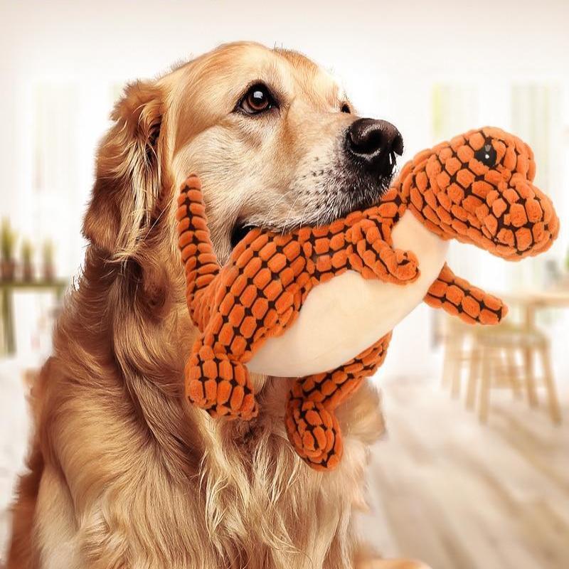 Dinosaur Squeaky Plush Toy – Perfect for Large Dogs!